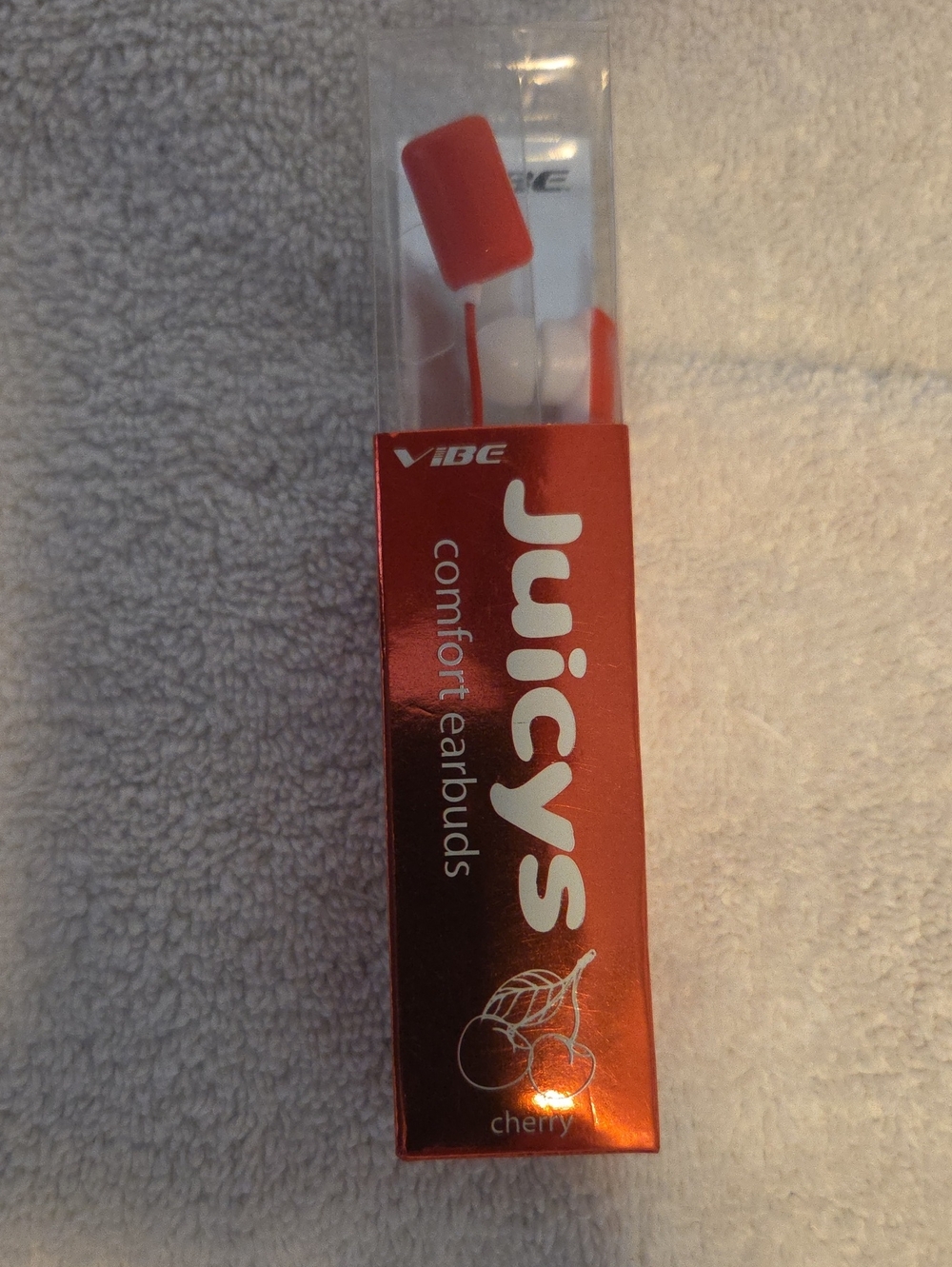 Vibe Juicys Cherry Comfort Earbuds - Red
